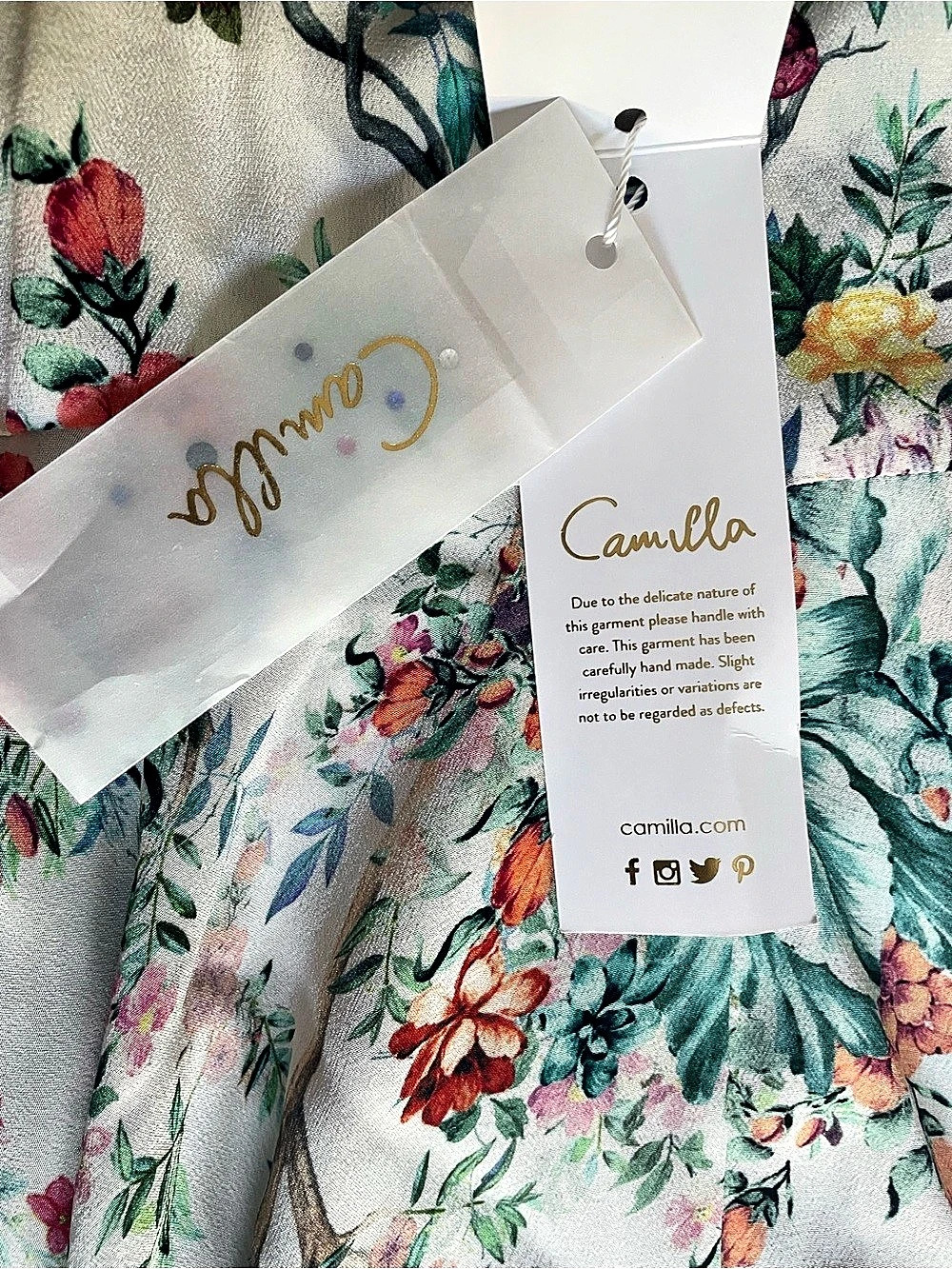 Camilla Pushing Daisies Floral Maxi Dress in White & Multicolor | Size M | NWT - Picture 4 of 12